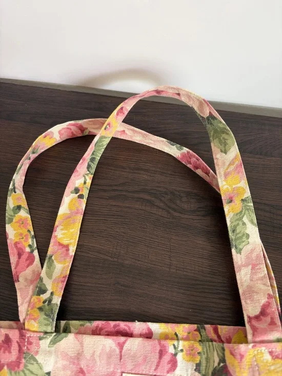 Sezane London Boutique Floral Garden Tote Bag 100% Cotton Shopping Tote NWOT - Picture 6 of 6